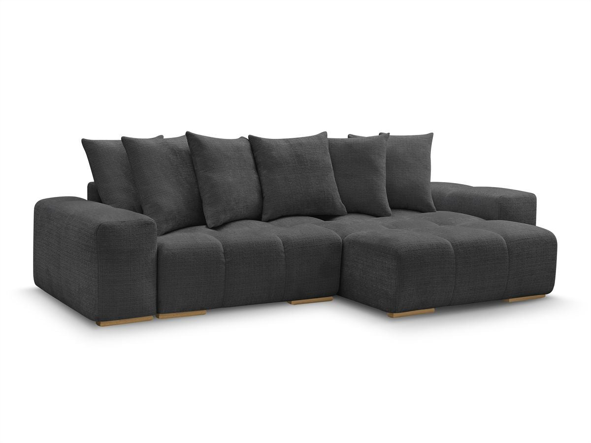 Anakin - Canapé D'Angle Réversible - Tissu Texturé - 6 Coussins