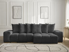Anakin - Canapé D'Angle Réversible - Tissu Texturé - 6 Coussins