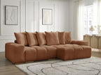 Anakin - Canapé D'Angle Réversible - Tissu Texturé - 6 Coussins