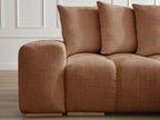 Anakin - Canapé D'Angle Réversible - Tissu Texturé - 6 Coussins