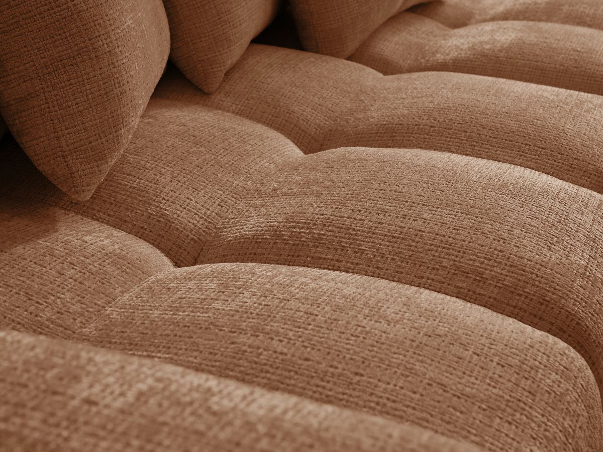 Anakin - Canapé D'Angle Réversible - Tissu Texturé - 6 Coussins