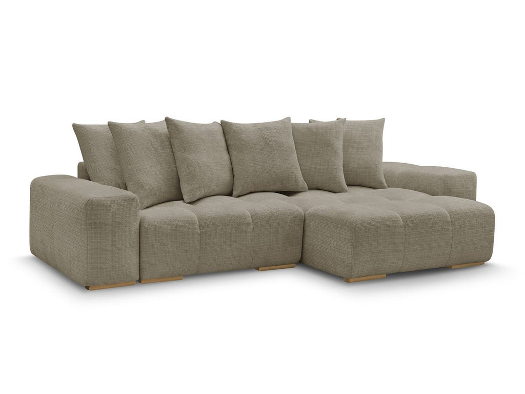 Anakin - Canapé D'Angle Réversible - Tissu Texturé - 6 Coussins