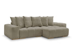 Anakin - Canapé D'Angle Réversible - Tissu Texturé - 6 Coussins