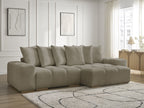 Anakin - Canapé D'Angle Réversible - Tissu Texturé - 6 Coussins