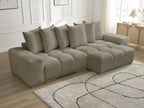 Anakin - Canapé D'Angle Réversible - Tissu Texturé - 6 Coussins
