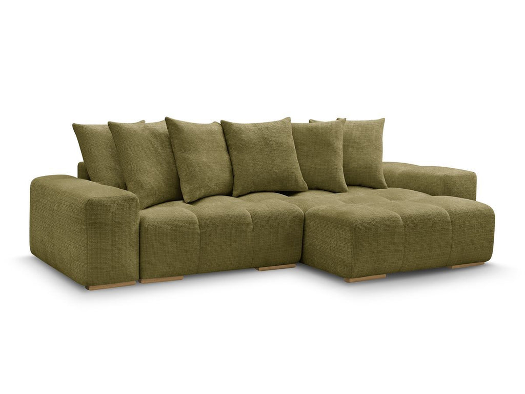 Anakin - Canapé D'Angle Réversible - Tissu Texturé - 6 Coussins