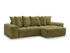 Anakin - Canapé D'Angle Réversible - Tissu Texturé - 6 Coussins