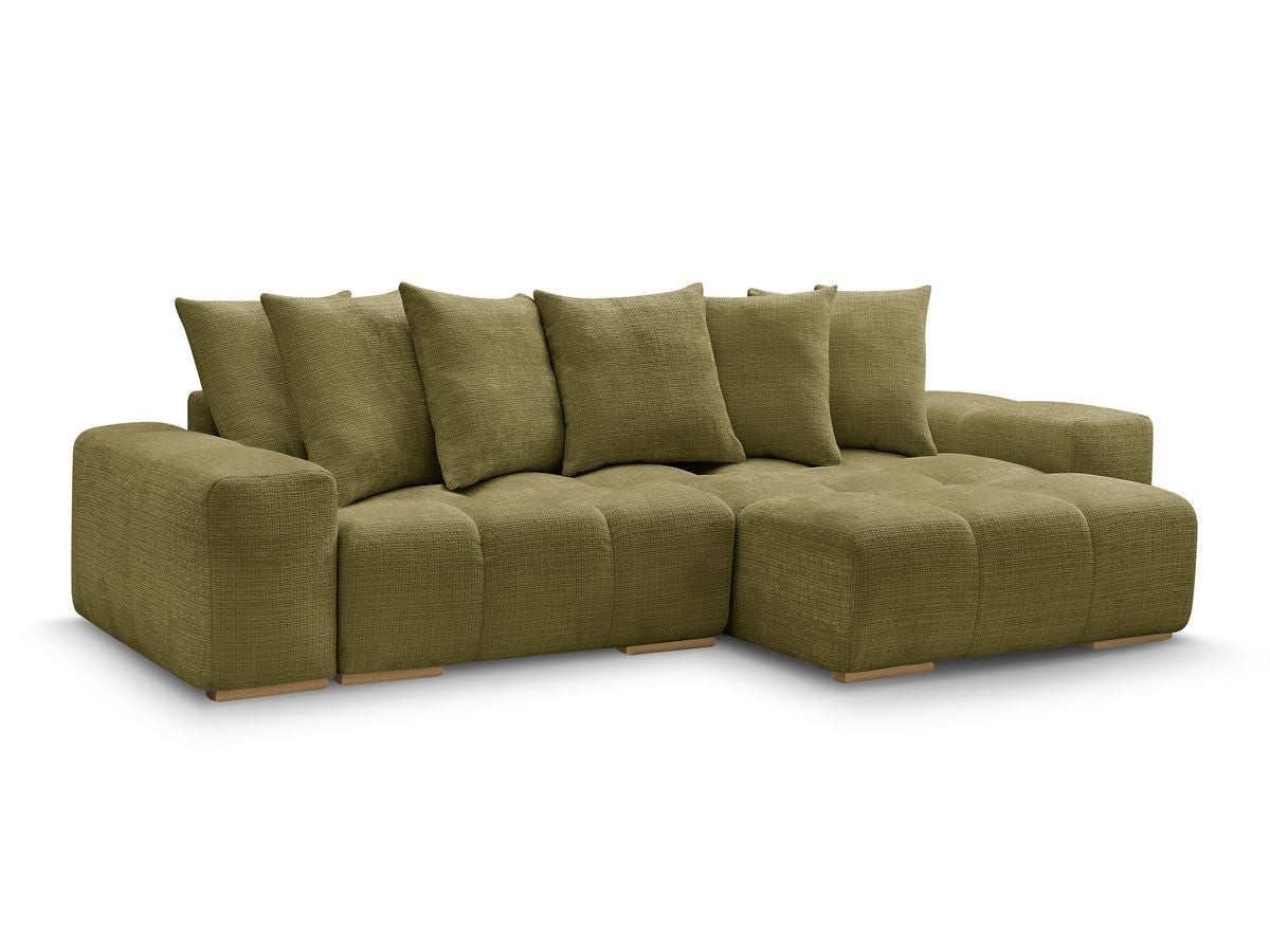 Anakin - Canapé D'Angle Réversible - Tissu Texturé - 6 Coussins