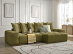 Anakin - Canapé D'Angle Réversible - Tissu Texturé - 6 Coussins