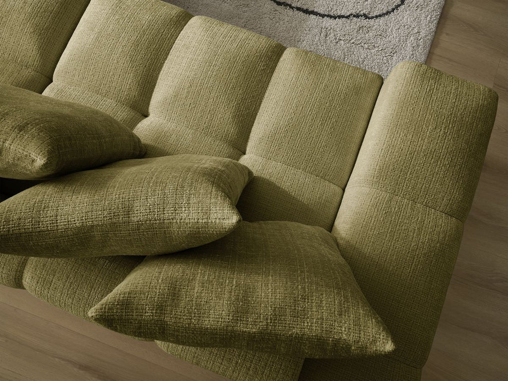 Anakin - Canapé D'Angle Réversible - Tissu Texturé - 6 Coussins
