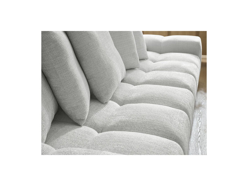 Canapé Droit Convertible Coffre - Anakin - Tissu Texturé - 6 Coussins