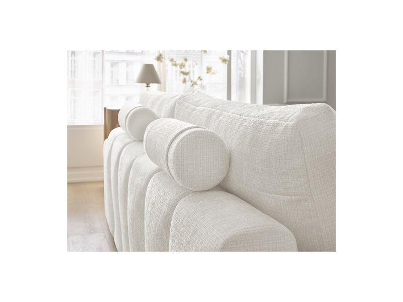 Canapé Droit Convertible Coffre - Anakin - Tissu Texturé - 2 Coussins