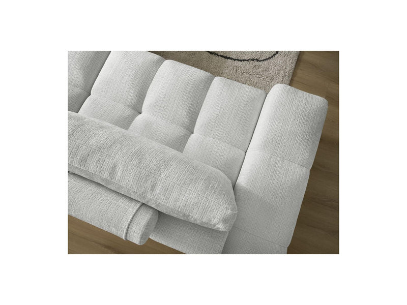 Canapé Droit Convertible Coffre - Anakin - Tissu Texturé - 2 Coussins