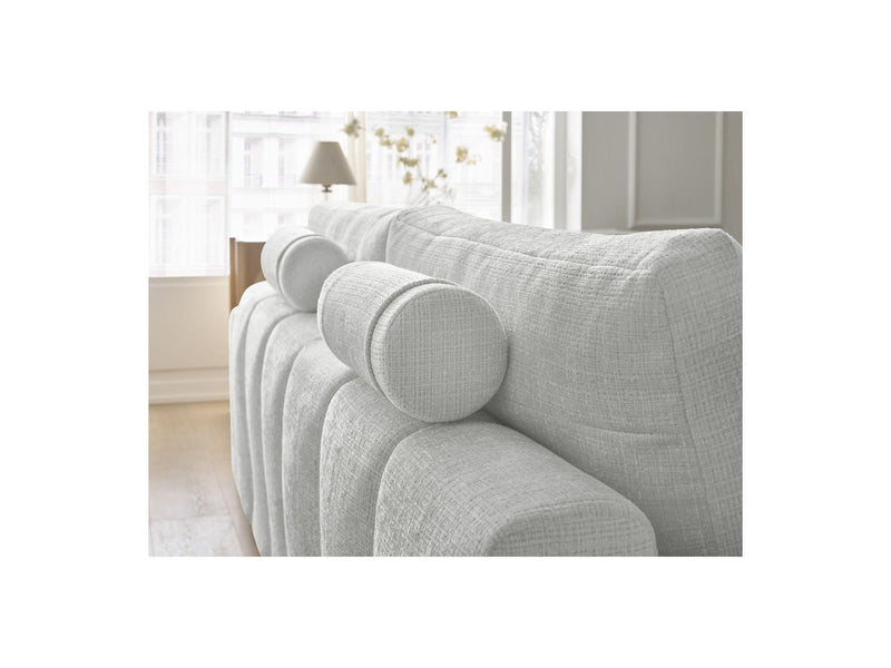 Canapé Droit Convertible Coffre - Anakin - Tissu Texturé - 2 Coussins