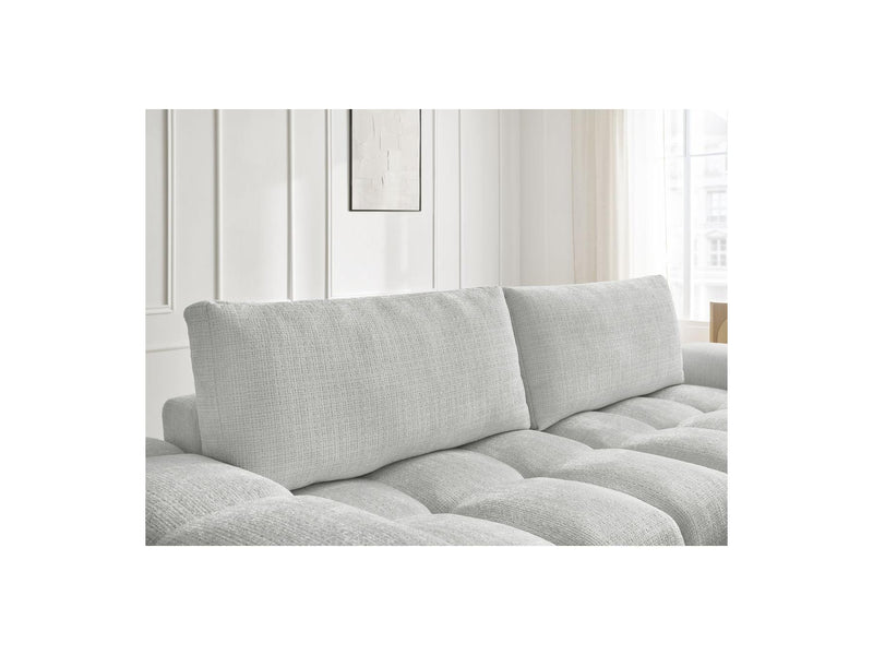 Canapé Droit Convertible Coffre - Anakin - Tissu Texturé - 2 Coussins