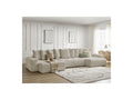 Anakin - Canapé Panoramique Convertible Coffre - Tissu Texturé - 10 Coussins