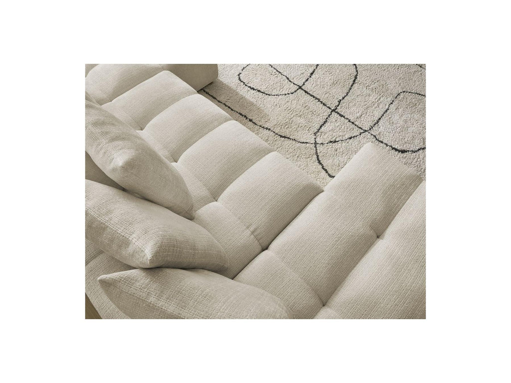 Anakin - Canapé Panoramique Convertible Coffre - Tissu Texturé - 10 Coussins
