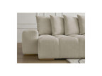 Anakin - Canapé Panoramique Convertible Coffre - Tissu Texturé - 10 Coussins