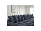 Anakin - Canapé Panoramique Convertible Coffre - Tissu Texturé - 10 Coussins