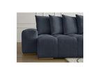 Anakin - Canapé Panoramique Convertible Coffre - Tissu Texturé - 10 Coussins