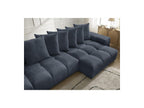 Anakin - Canapé Panoramique Convertible Coffre - Tissu Texturé - 10 Coussins
