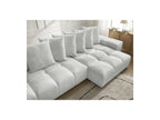 Anakin - Canapé Panoramique Convertible Coffre - Tissu Texturé - 10 Coussins