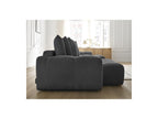 Anakin - Canapé Panoramique Convertible Coffre - Tissu Texturé - 10 Coussins