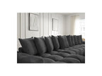 Anakin - Canapé Panoramique Convertible Coffre - Tissu Texturé - 10 Coussins