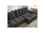 Anakin - Canapé Panoramique Convertible Coffre - Tissu Texturé - 10 Coussins