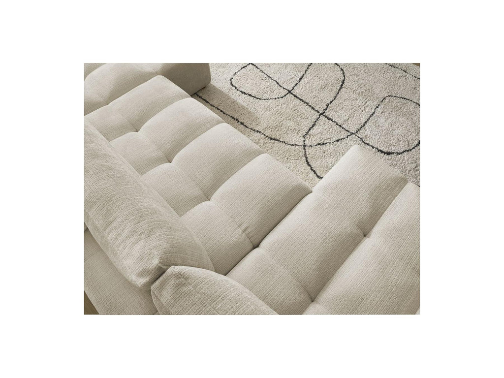 Anakin - Canapé Panoramique Convertible Coffre - Tissu Texturé - 3 Coussins