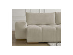 Anakin - Canapé Panoramique Convertible Coffre - Tissu Texturé - 3 Coussins