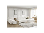 Anakin - Canapé Panoramique Convertible Coffre - Tissu Texturé - 3 Coussins