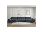 Anakin - Canapé Panoramique Convertible Coffre - Tissu Texturé - 3 Coussins