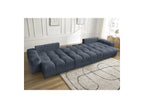 Anakin - Canapé Panoramique Convertible Coffre - Tissu Texturé - 3 Coussins