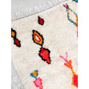 Tapis Berbère Marocain Azilal - Ecru À Motifs Colorés