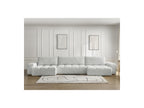 Anakin - Canapé Panoramique Convertible Coffre - Tissu Texturé - 3 Coussins