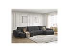 Anakin - Canapé Panoramique Convertible Coffre - Tissu Texturé - 3 Coussins