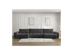 Anakin - Canapé Panoramique Convertible Coffre - Tissu Texturé - 3 Coussins