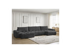 Anakin - Canapé Panoramique Convertible Coffre - Tissu Texturé - 3 Coussins