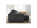 Anakin - Canapé Panoramique Convertible Coffre - Tissu Texturé - 3 Coussins