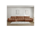 Anakin - Canapé Panoramique Convertible Coffre - Tissu Texturé - 3 Coussins