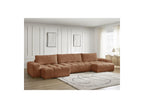 Anakin - Canapé Panoramique Convertible Coffre - Tissu Texturé - 3 Coussins