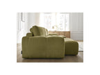 Anakin - Canapé Panoramique Convertible Coffre - Tissu Texturé - 3 Coussins