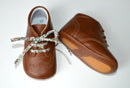 Chaussons Bébé Souples Antidérapants Mini-Adonis - Cuir Cognac - Mixte