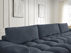 Anakin - Canapé Panoramique Fixe - Tissu Texturé - 3 Coussins