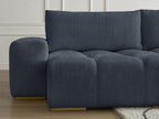 Anakin - Canapé Panoramique Fixe - Tissu Texturé - 3 Coussins