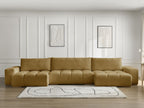 Anakin - Canapé Panoramique Fixe - Tissu Texturé - 3 Coussins
