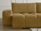 Anakin - Canapé Panoramique Fixe - Tissu Texturé - 3 Coussins