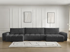 Anakin - Canapé Panoramique Fixe - Tissu Texturé - 3 Coussins