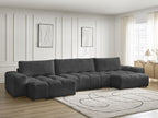 Anakin - Canapé Panoramique Fixe - Tissu Texturé - 3 Coussins